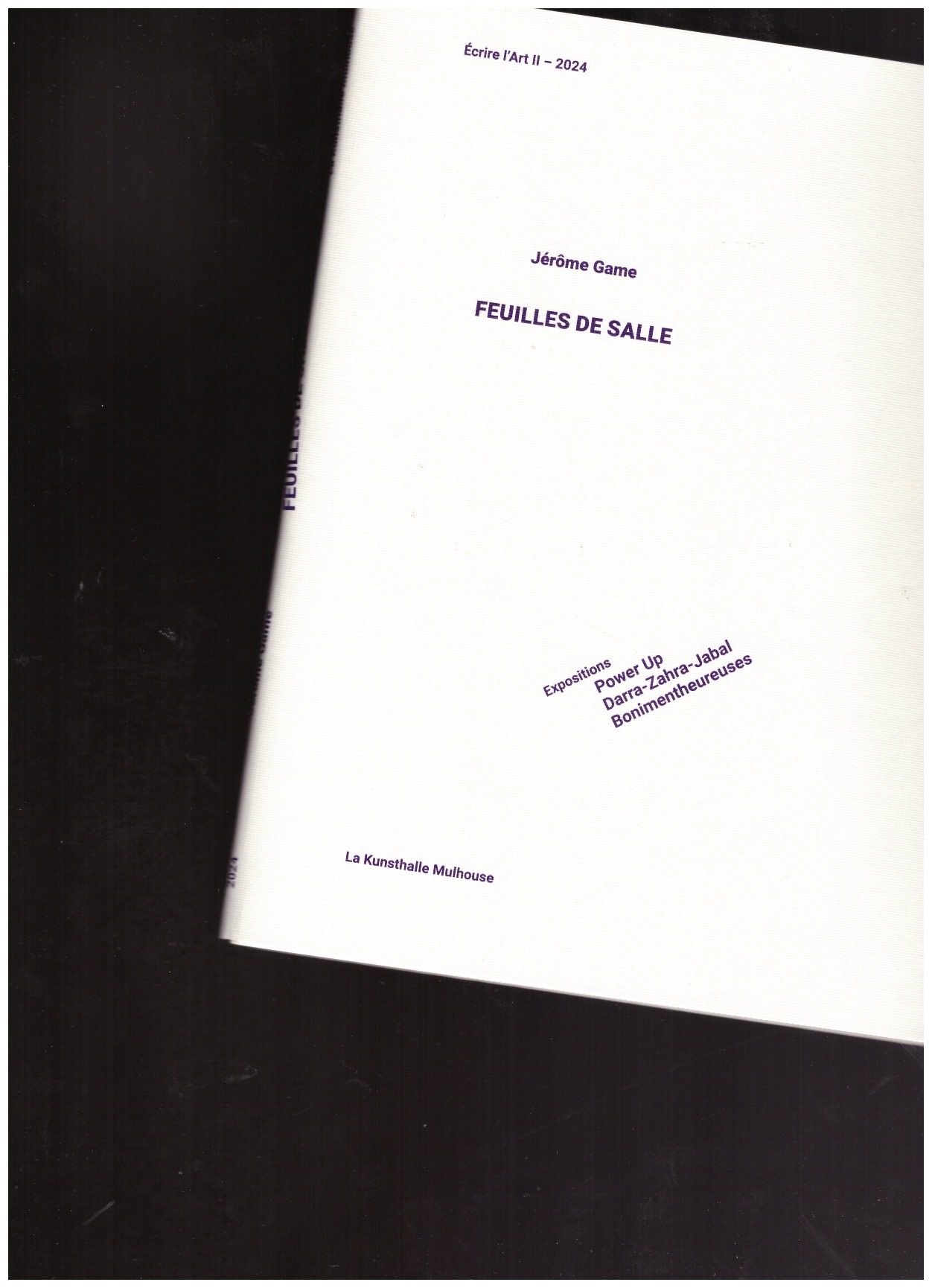 GAME, Jérôme - Feuilles de salle